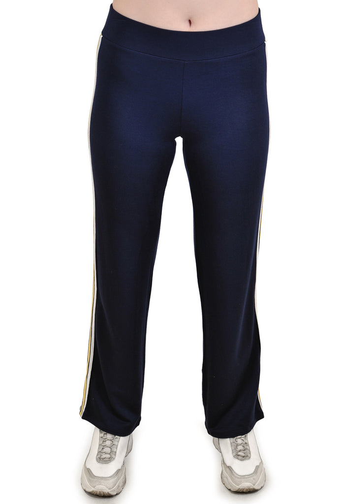 STRAIGHT PANTS WITH SIDE TAPE