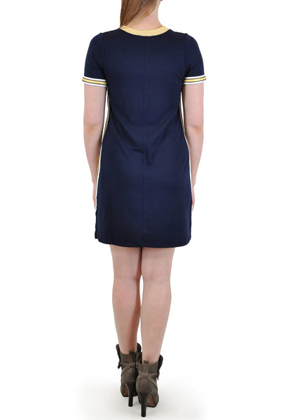 STRIPED-TRIM TSHIRT DRESS