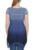CROCHET SHORT SLEEVE TIE DYE  CREW