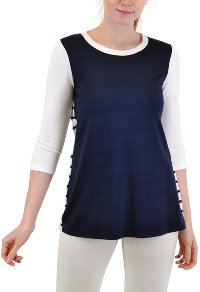 HALF N' HALF QUARTER SLEEVE