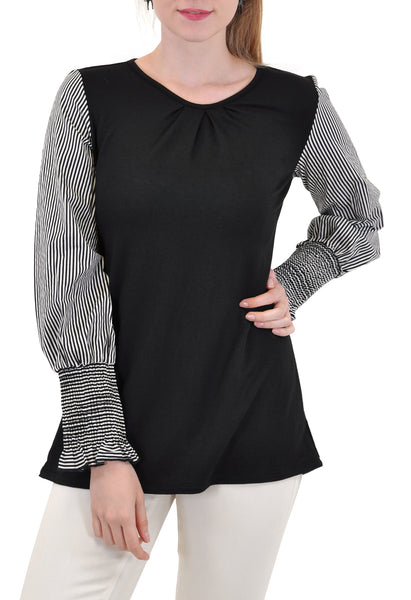 LONG SLEEVE TOP STRIPE SLEEVES