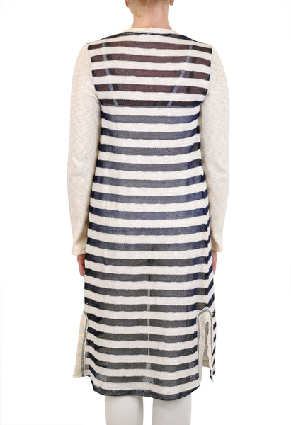 STRIPE OPEN CARDIGAN