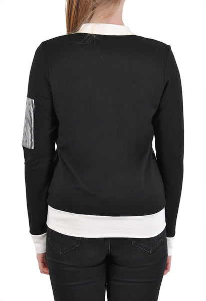 ZIP-UP BOMBER JACKET CONTRAST COLOR