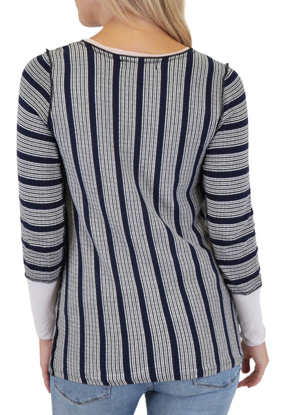 LONG SLEEVE MIXED STRIPES TOP