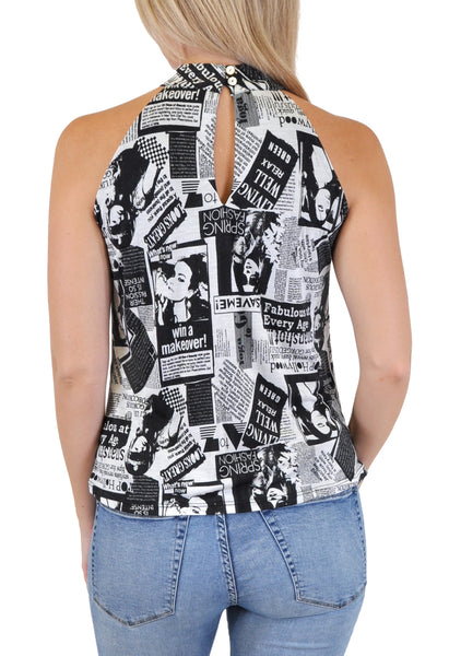 Mock Neck Halter Tank