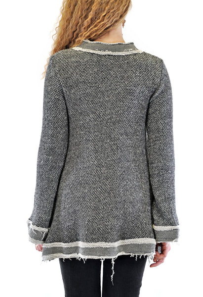 CAR COAT WITH CONTRAST TRIM