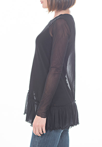 LS MESH TOP - PTJ TREND: Women's Designer Clothing
