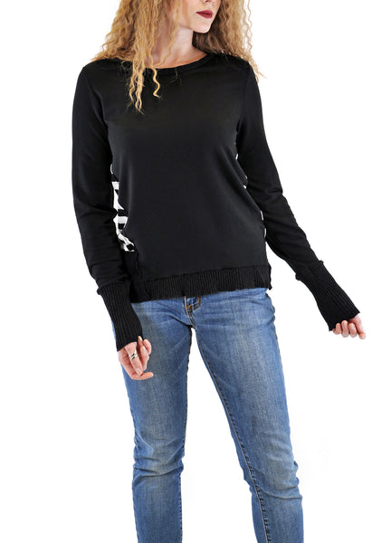 Stripe Detail Crew Neck