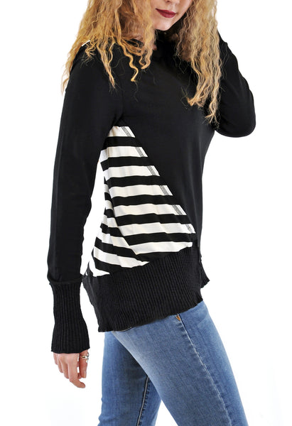 Stripe Detail Crew Neck