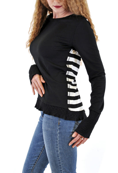 Stripe Detail Crew Neck