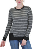 LONG SLEEVE STRIPE BACK CONTRAST