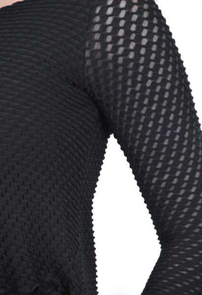 Ruffle Hem 3/4 Sleeve Top