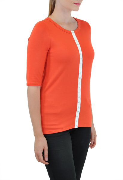 3/4 SLEEVE SNAP FRONT