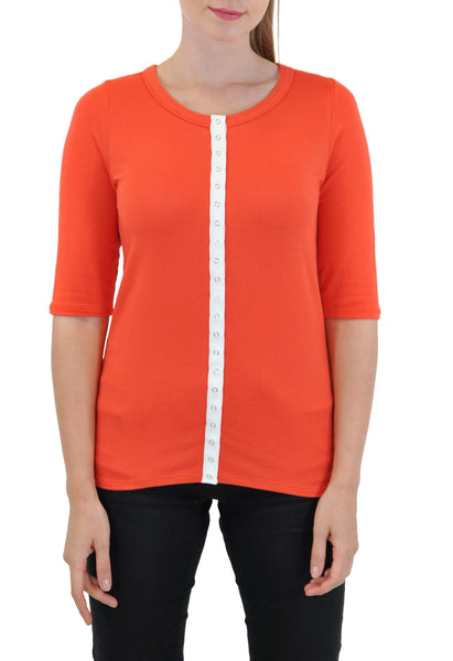 3/4 SLEEVE SNAP FRONT