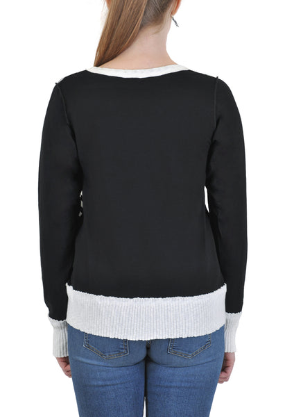 LONG SLEEVE CREW STRIPES RIB BAND