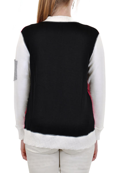 COLOR BLOCKED BOMBER JACKET