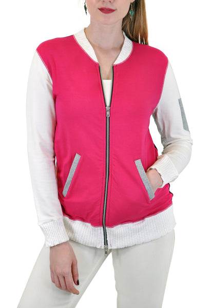 COLOR BLOCKED BOMBER JACKET