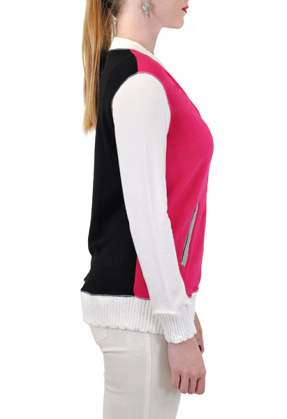 COLOR BLOCKED BOMBER JACKET