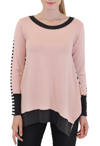 LONG SLEEVE CREW NECK STRIPES BACK