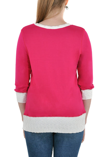 3/4 V NECK TOP RIB BAND