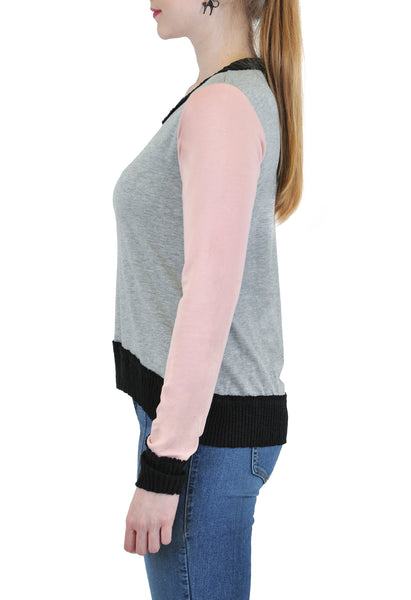 LONG SLEEVE COLOR BLOCK TOP