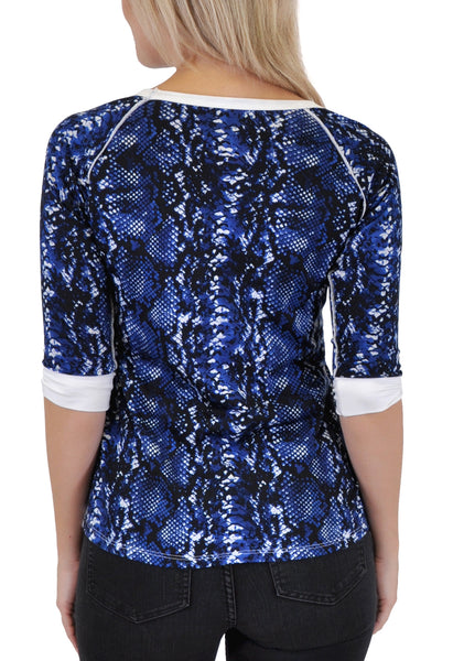 QUARTER SLEEVE CREW ANIMAL PRINT