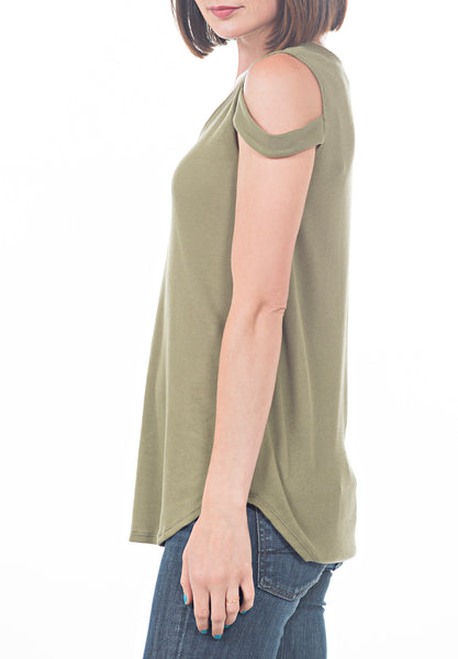 BASIC COLD SHLDR T - PTJ TREND: Women's Designer Clothing