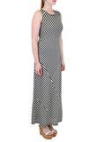 SLEEVELESS STRIPE MAXI DRESS