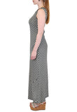 SLEEVELESS STRIPE MAXI DRESS