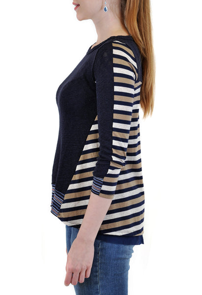 MULTI STRIPE SWEATSHIRT