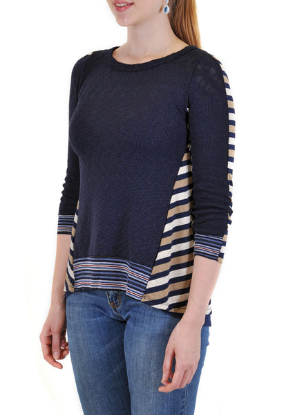MULTI STRIPE SWEATSHIRT
