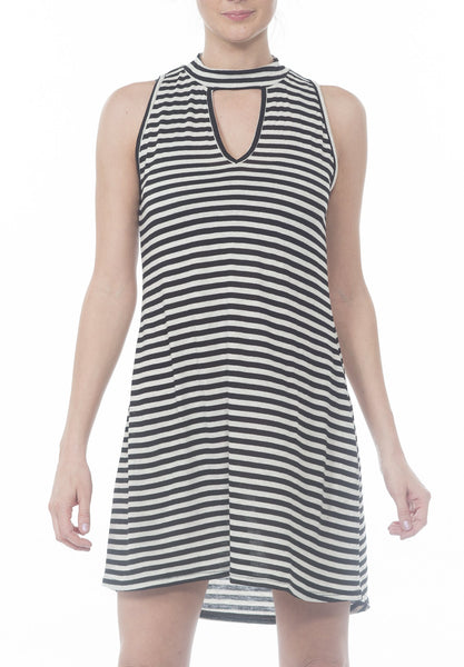STRIPED MOCK DRESS - PTJ TREND: Women's Designer Clothing