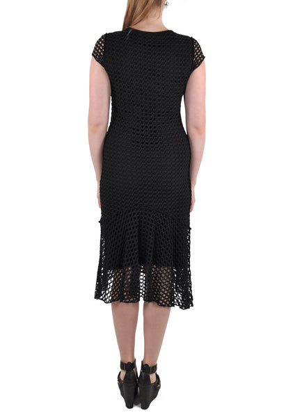 SHORT SLEEVE CROCHET DRESS