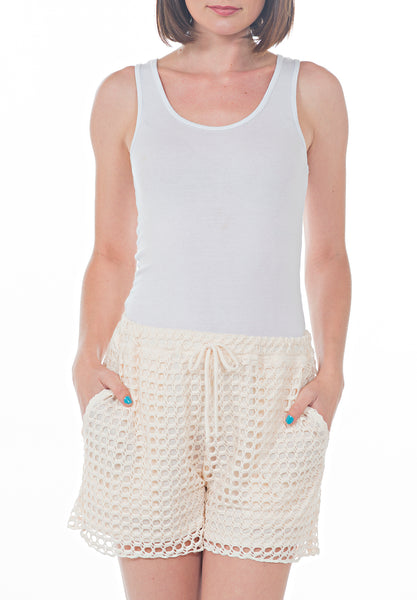 CROCHET SHORTS - PTJ TREND: Women's Designer Clothing