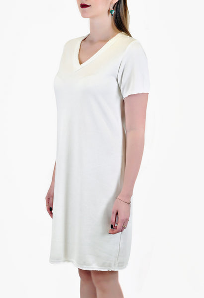 SHORT SLEEVE V NECK DRESS