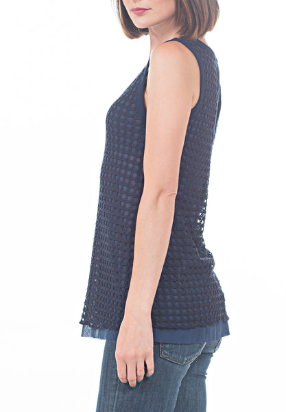 SLVLESS CROCHET TANK - PTJ TREND: Women's Designer Clothing