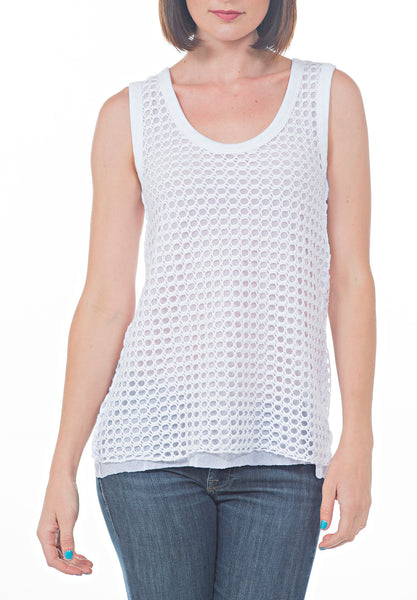 SLVLESS CROCHET TANK - PTJ TREND: Women's Designer Clothing