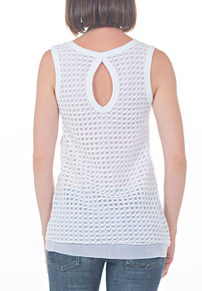 SLVLESS CROCHET TANK - PTJ TREND: Women's Designer Clothing