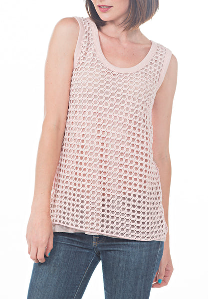 SLVLESS CROCHET TANK - PTJ TREND: Women's Designer Clothing