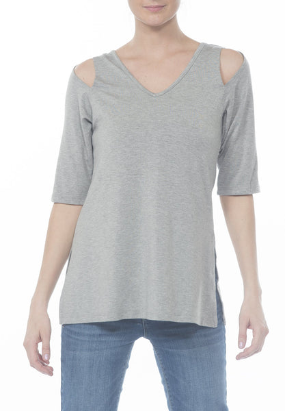 VNECK COLD SHLDR TOP - PTJ TREND: Women's Designer Clothing