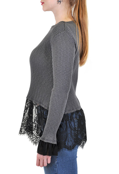LONG SLEEVE WITH BOTTOM LACE
