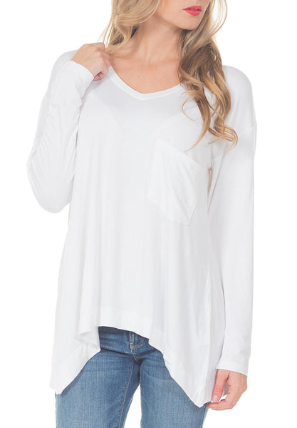 WILT V NECK POCKET SHIRT - PTJ TREND: Women's Designer Clothing
