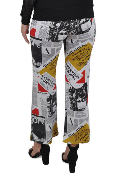 NEWSPAPER PALAZZO PANTS