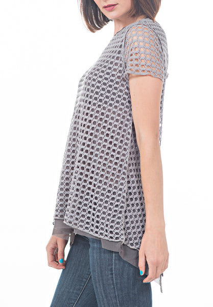 CROCHET TEE - PTJ TREND: Women's Designer Clothing