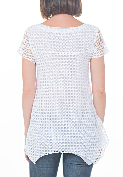 CROCHET TEE - PTJ TREND: Women's Designer Clothing