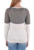 LONG SLEEVE TOP  SILVER INSERT