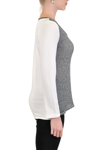 LONG SLEEVE V NECK MESH SLEEVES