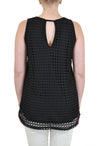 KEYHOLE SLEEVELESS BLOUSE TUNIC