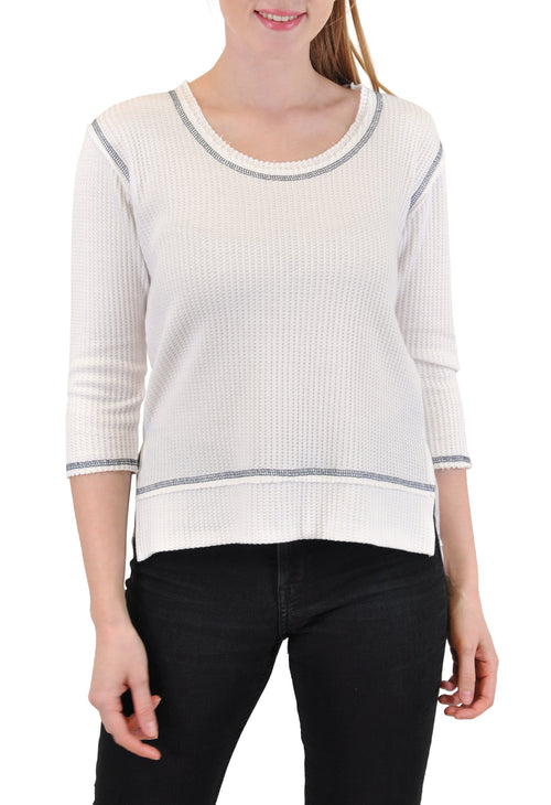 3/4 SLEEVE CREW NECK TUNIC