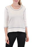 3/4 SLEEVE CREW NECK TUNIC